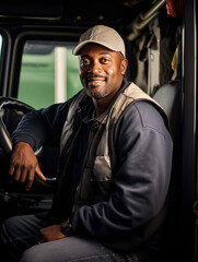 Black truck driver