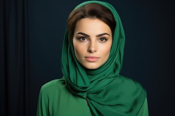 Naklejka premium An Iranian beauty in a photo studio portrait shot - studio photo