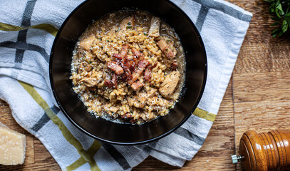Chicken and mushroom risotto 