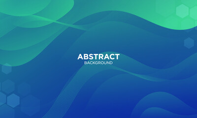 Abstract Gradient green blue liquid background. Modern background design. Dynamic Waves. Fluid shapes composition. Fit for website, banners, brochure, posters