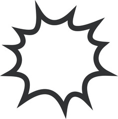 Bomb Icon. Bang and Exploding Symbol Isolated Element