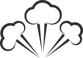 Bomb Icon. Bang and Exploding Symbol Isolated Element