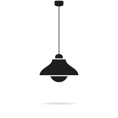 Ceiling lamp isolated on white, vector illustration