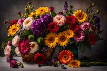 Obraz na płótnie Canvas bouquet of flowers Generated Ai