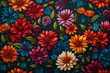 seamless floral background Generated Ai