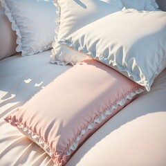 Photo of pillows on a bed