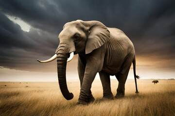 Fototapeta na wymiar Landscape of an elephant