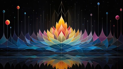 Pop-Art Magical Lotus Backdrop Artwork