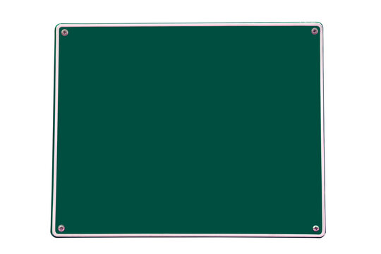 Blank metal sign board for inscriptions on a transparent background