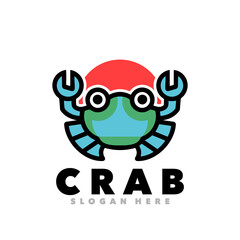 Funny crab logo
