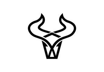geometric bull logo