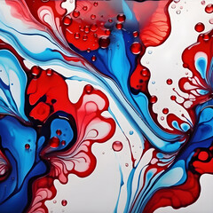 Abstract fluid Red, Blue and White illustration