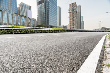 Empty city road in Shenzhen