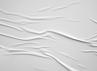 Obraz premium White blank crumpled and creased paper poster texture background