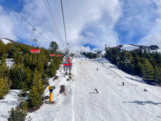 Ski slope at Cerro Catedral, Bariloche, Argentina.