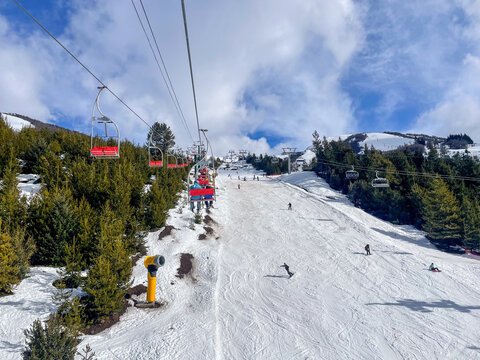 Ski slope at Cerro Catedral, Bariloche, Argentina.