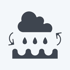 Icon Water Cycle. related to Environment symbol. glyph style. simple illustration. conservation. earth. clean