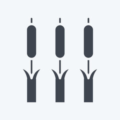 Icon Reeds. related to Environment symbol. glyph style. simple illustration. conservation. earth. clean