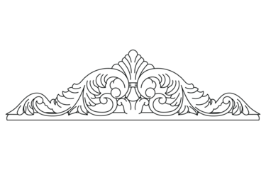 Vintage Baroque design pattern element engraving retro style