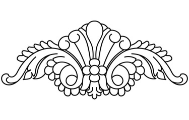 Vintage Baroque design pattern element engraving retro style