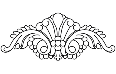 Vintage Baroque design pattern element engraving retro style