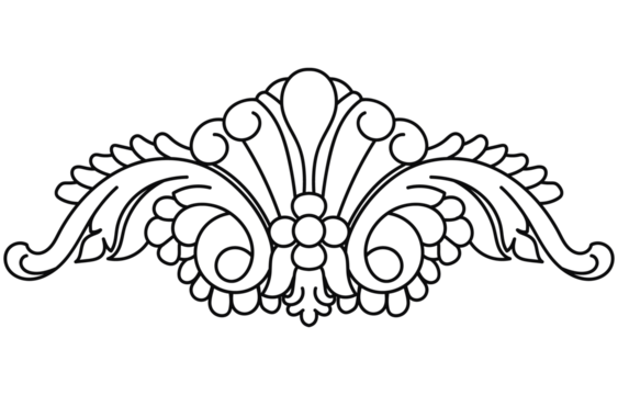 Vintage Baroque design pattern element engraving retro style