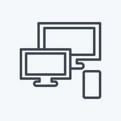 Icon Responsive. related to Education symbol. line style. simple design editable. simple illustration