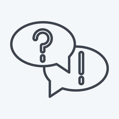 Icon Question and Answer. related to Education symbol. line style. simple design editable. simple illustration