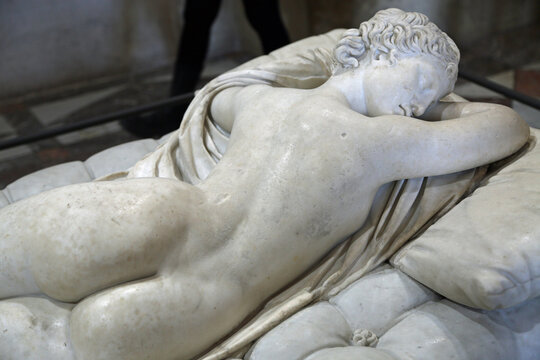Sleeping Hermaphroditus close up - The Louvre Museum, Paris