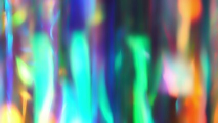 Fairy Christmas Lights Bokeh. Sparkling highlights and rainbow colors. Abstract festive party background