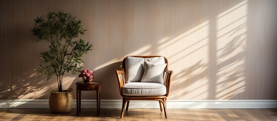 wall mockup or copy space interior design chair and big window