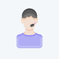 Icon Support. related to Volunteering symbol. flat style. Help and support. friendship