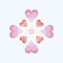 Icon Love. related to Volunteering symbol. flat style. Help and support. friendship