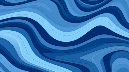 abstract blue color background with waves and lines