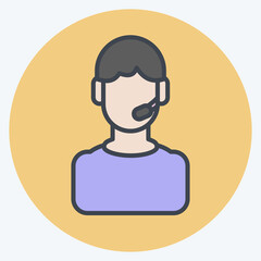 Icon Support. related to Volunteering symbol. color mate style. Help and support. friendship