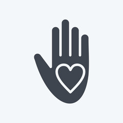 Icon Volunteering. related to Volunteering symbol. glyph style. Help and support. friendship