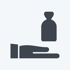 Icon Sponsorship. related to Volunteering symbol. glyph style. Help and support. friendship