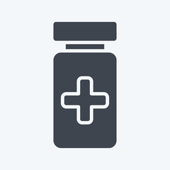 Fototapeta premium Icon Medical Volunteering. related to Volunteering symbol. glyph style. Help and support. friendship