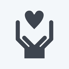 Icon Kind. related to Volunteering symbol. glyph style. Help and support. friendship
