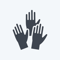 Icon Emergency. related to Volunteering symbol. glyph style. Help and support. friendship