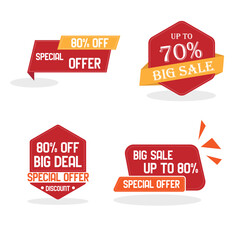 design bundle set of aesthetic promotional tags for your product promotion