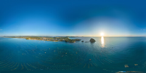 360 above in Hon Yen Island, sea Viet Nam.