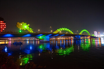 The most beautiful Viewpoint Dragon Bridge da nang city, vietnam.