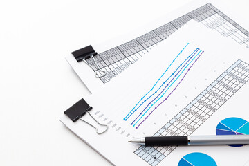 クリップでまとめられた書類