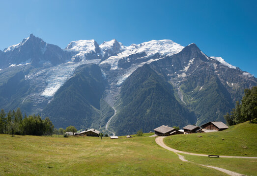 The Mont Blanc massif and Aiguille du Midi  - Les Houches - Parc de Merlet