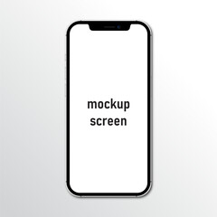 Realistic smartphone screen mockup OLD GENERATION with shadow on top of devices. Vector illustration with high detail. Black White