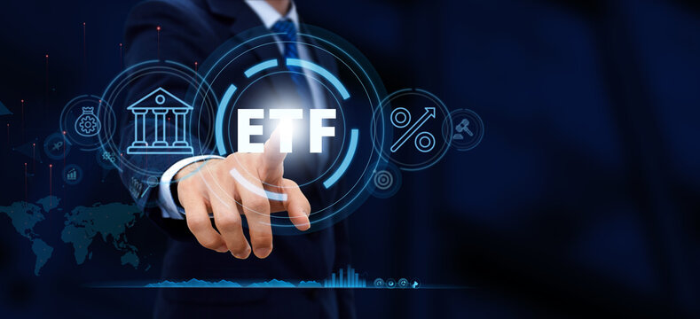 ETF Exchange-traded fund stock market business finance investment   concept. interest