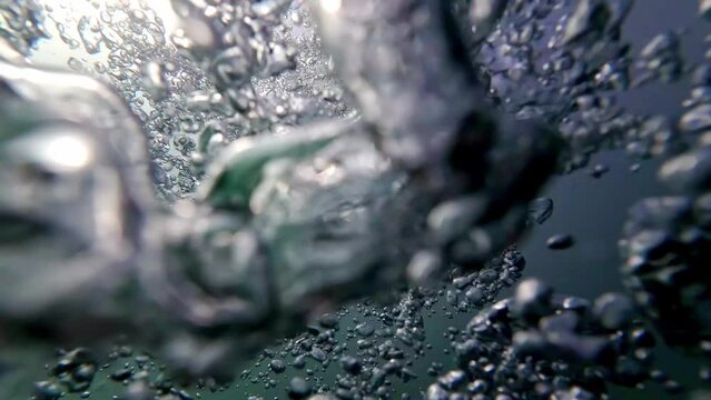 air bubbles underwater, pov breathing oxygen shot, bubbles in the ocean water