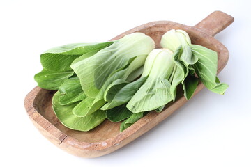 fresh herbs on a wooden board