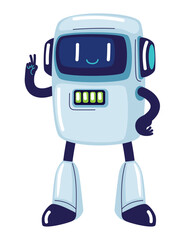 robot ai technology character icon